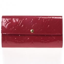 LOUIS VUITTON Sarah Vernis Leather Chain Wallet Red-US