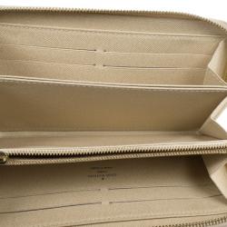 Pre Owned Louis Vuitton Damier Azur Canvas Zippy Wallet 
