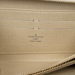 Pre Owned Louis Vuitton Damier Azur Canvas Zippy Wallet 