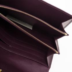 Pre Owned Louis Vuitton Purple Monogram Vernis Sarah Wallet