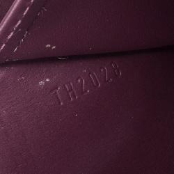 Pre Owned Louis Vuitton Purple Monogram Vernis Sarah Wallet