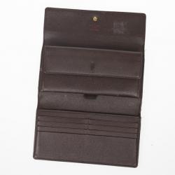 Pre Owned Louis Vuitton Damier Ebene Canvas International Wallet