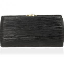 Pre Owned Louis Vuitton Black Epi Leather French Purse Wallet