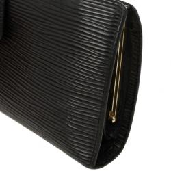 Pre Owned Louis Vuitton Black Epi Leather French Purse Wallet