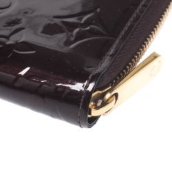 Louis Vuitton Amarante Monogram Vernis Leather Zippy Wallet