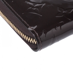 Louis Vuitton Amarante Monogram Vernis Leather Zippy Wallet