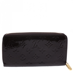 Louis Vuitton Amarante Monogram Vernis Leather Zippy Wallet