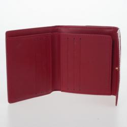 Pre Owned Louis Vuitton Red Monogram Vernis Elise Wallet