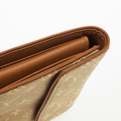 مملوكة مسبقًا Louis Vuitton Khaki Monogram Mini Lin Compact Wallet