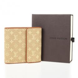 مملوكة مسبقًا Louis Vuitton Khaki Monogram Mini Lin Compact Wallet