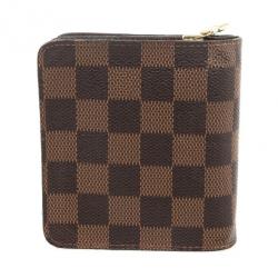 Pre Owned Louis Vuitton Damier Ebene Compact Wallet