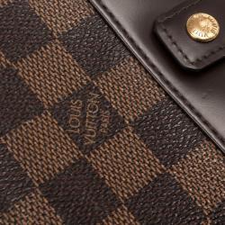 Pre Owned Louis Vuitton Damier Ebene Compact Wallet
