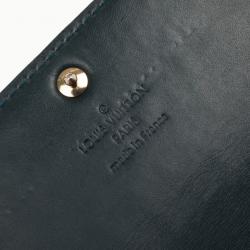 Pre Owned Louis Vuitton Green Monogram Vernis Sarah Wallet