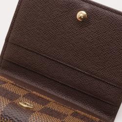 Pre Owned Louis Vuitton Damier Ebene Business Card Holder