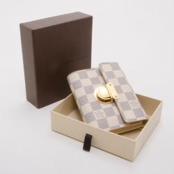 Pre Owned Louis Vuitton Damier Azur Koala Wallet