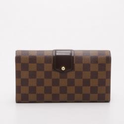 Pre Owned Louis Vuitton Damier Ebene Sistina Wallet