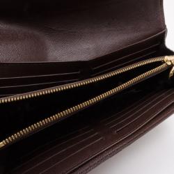 Pre Owned Louis Vuitton Damier Ebene Sistina Wallet