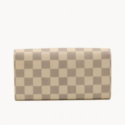 Pre Owned Louis Vuitton Sarah Wallet Damier Azur 