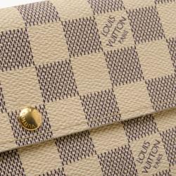 Pre Owned Louis Vuitton Sarah Wallet Damier Azur 