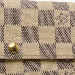 Pre Owned Louis Vuitton Sarah Wallet Damier Azur 