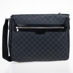 Pre Owned Louis Vuitton Damier Graphite Laptop Renzo Messenger Bag
