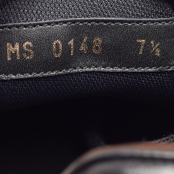 Pre Owned Louis Vuitton Black Leather and Monogram Eclipse Rivoli Sneakers Size 41.5