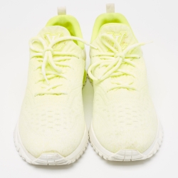 مملوكة مسبقًا Louis Vuitton Neon Yellow Knit Fabric V.N.R Sneakers Size 45