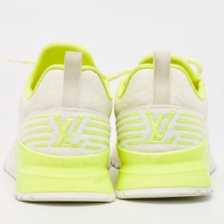 مملوكة مسبقًا Louis Vuitton Neon Yellow Knit Fabric V.N.R Sneakers Size 45