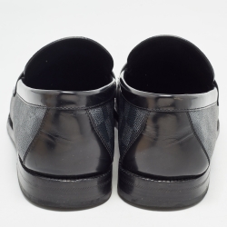 Louis Vuitton Grey/Black Damier Graphite Canvas and Leather Major Loafers Size 44.5 