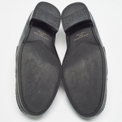 Louis Vuitton Grey/Black Damier Graphite Canvas and Leather Major Loafers Size 44.5 