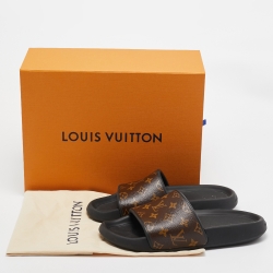 Louis Vuitton Brown Monogram Canvas  Waterfront Flat Slides Size 42