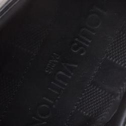 Pre Owned Louis Vuitton Black Glazed Calf Leather Sandstone Richelieu Lace Up Shoes Size 43