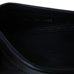 Pre Owned Louis Vuitton Black Leather Monte Carlo Moccasins Size 42.5