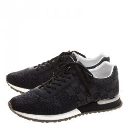 Pre Owned حذاء رياضي لوي فيتون راناواي قماش دامييه أسود وجلد مقاس 42.5