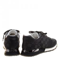 Pre Owned حذاء رياضي لوي فيتون راناواي قماش دامييه أسود وجلد مقاس 42.5