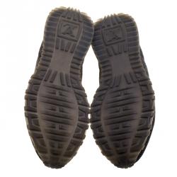 Pre Owned حذاء رياضي لوي فيتون راناواي قماش دامييه أسود وجلد مقاس 42.5