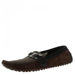 Louis Vuitton Tri Color Suede Hockenheim Loafers Size 39.5