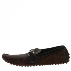 Louis Vuitton Tri Color Suede Hockenheim Loafers Size 39.5