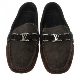 Louis Vuitton Tri Color Suede Hockenheim Loafers Size 39.5