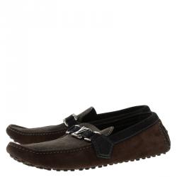 Louis Vuitton Tri Color Suede Hockenheim Loafers Size 39.5