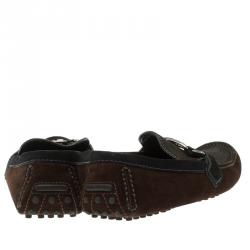 Louis Vuitton Tri Color Suede Hockenheim Loafers Size 39.5