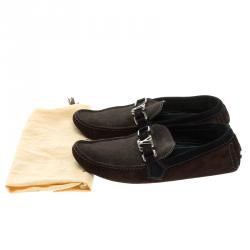 Louis Vuitton Tri Color Suede Hockenheim Loafers Size 39.5