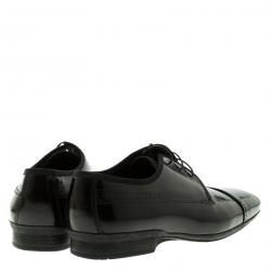 مملوكة مسبقًا حذاء لوي فيتون دربي أربطة جلد أسود مقاس 43.5