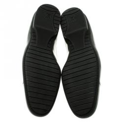 مملوكة مسبقًا حذاء لوي فيتون دربي أربطة جلد أسود مقاس 43.5