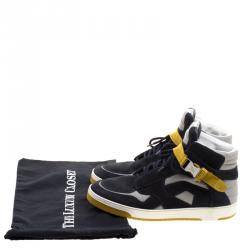 Pre Owned حذاء رياضي لوي فيتون مرتفع من أعلى نايلون  وسويدي لونين مقاس 42