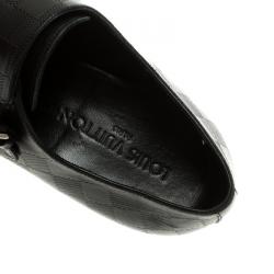 مملوكة مسبقًا حذاء دربي لوي فيتون إبزيم جلد انفيني أسود مقاس 42