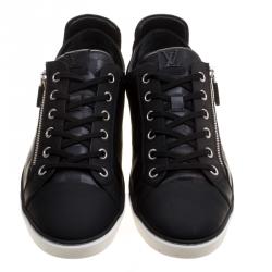 Louis Vuitton Damier Graphite Leather and Suede Punchy Sneakers Size 46