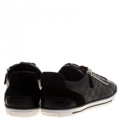 Louis Vuitton Damier Graphite Leather and Suede Punchy Sneakers Size 46