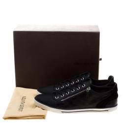 Louis Vuitton Damier Graphite Leather and Suede Punchy Sneakers Size 46