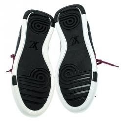 Pre Owned حذاء رياضي لوي فيتون فاستلين مطاط نقش دامييه وشبك ثلاثي اللون مقاس 42